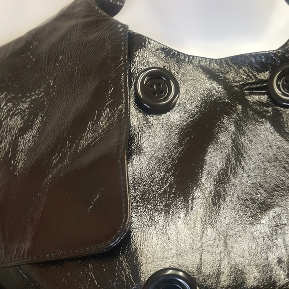 Patent Leather Cropped Trench by Bebe - Picture 3 of 8